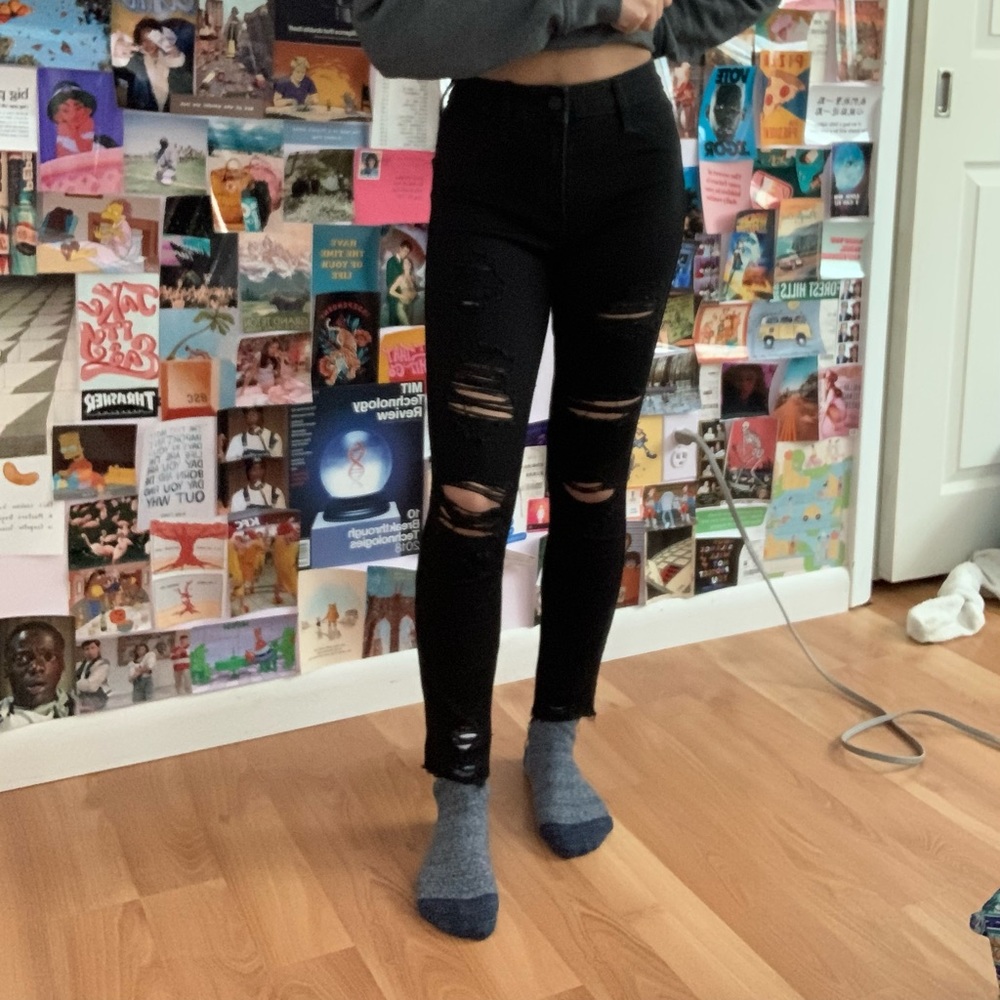 Hollister Black Ripped Jeans